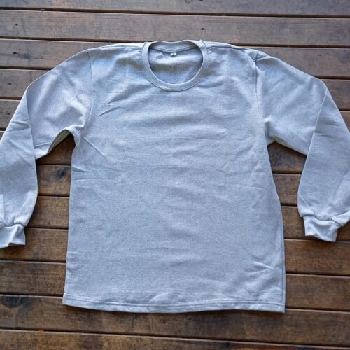 Gri bisiklet yaka sweatshirt – baskılı toptan Gri bisiklet yaka sweatshirt – baskılı toptan