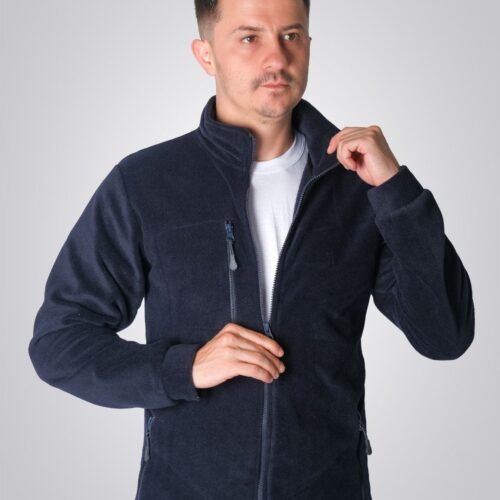 Lacivert polar ceket – logo baskılı toptan polar Lacivert polar ceket – logo baskılı toptan polar